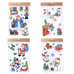 Naklejka na szybę żelowa Boże Narodzenie 31 X 47 cm mix