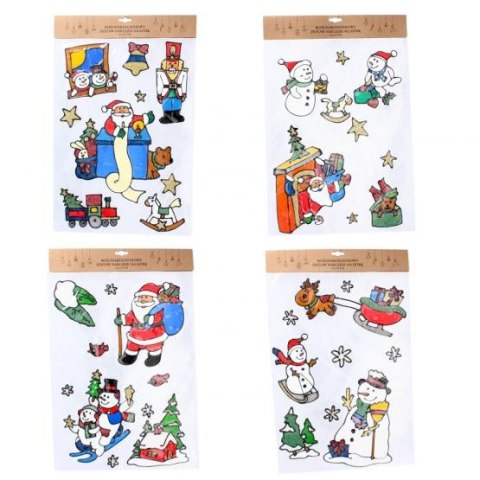 Naklejka na szybę żelowa Boże Narodzenie 31 X 47 cm mix