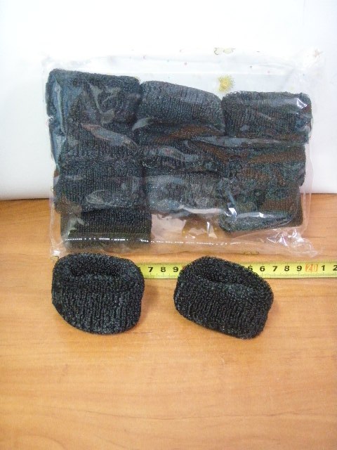 Frotki do włosów 12szt czarne 3404