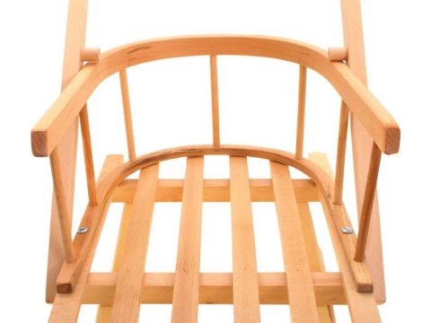 Drewniane polskie SANKI z oparciem pchaczyk | SP0370