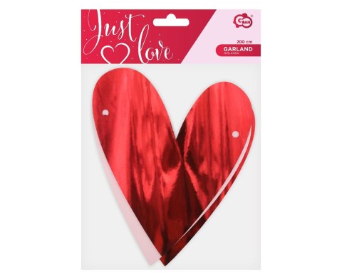 Girlanda papierowa serca 200 cm PF-GPSB
