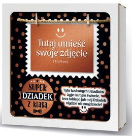 Ramka 20x20cm puzzle 3D Super Dziadek z klasą