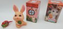 Zajączek gumowy piszczka + lizak z gumą do żucia RABBIT FAMILY+LOLLIPOP 12 szt.