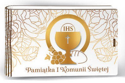 Banknotówka z życzeniami KOMUNIA ŚW KIELICH