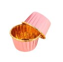 Papilotki kubeczki na mufinki RÓŻOWO ZŁOTE 50x40 mm / 50 szt