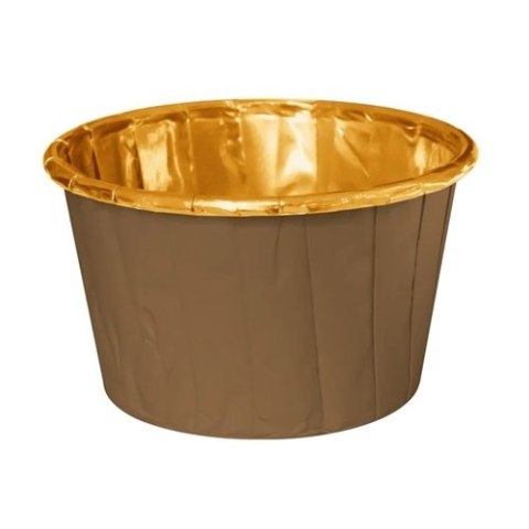Papilotki muffinki babeczki 50 x 40mm foremki złoty brąz 50szt.