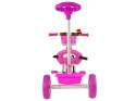 Rower trójkołowy PRO100 różowy koszyk koła EVA 15533