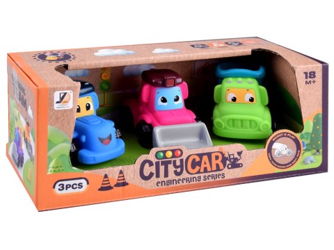 Zestaw miękkie autka budowlane 3szt. 18M+ | ZA4737B
