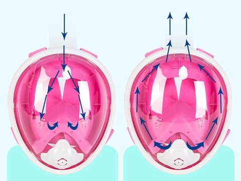 Pełna maska z rurką do nurkowania i snurkowania S/M SP0762 RO