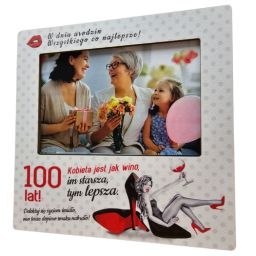 Ramka na zdjęcia 10 ×15 cm 100 lat dla kobiety SZPILKA 3310-SZ100