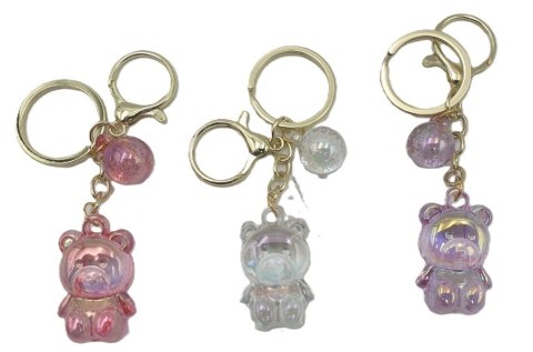 Brelok 12szt przezroczysty MIŚ