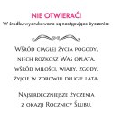 Karnet z okazji rocznicy ślubu z wymiennymi cyframi DL LUX CW NR 6