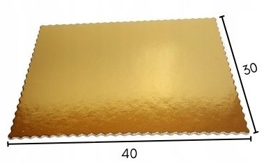 Podkładka pod tort 30 x 40 cm gruba karbowana 2000 g 1 szt. 8795
