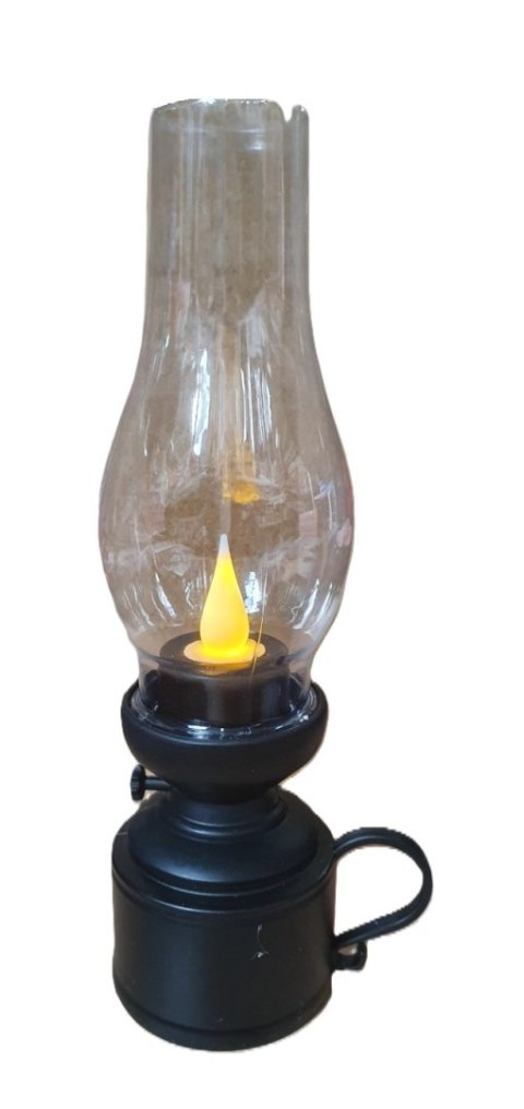 Świeca led ala Lampa Naftowa plastikowa 18,5 x 7 x 5 cm CZARNA NT7564