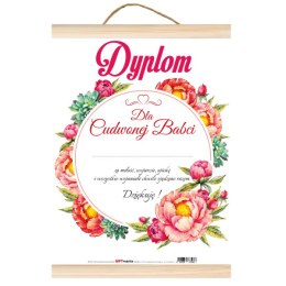 Dyplom A4 z drewnianymi listewkami 