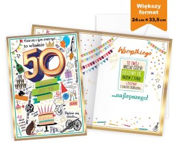 Karnet Prestige Urodziny 50 (cyfry) P-040