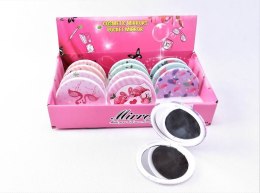 Lusterko kieszonkowe dwustronne 7cm MIX WZORÓW