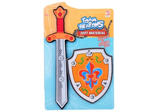 Zestaw dla rycerza piankowa tarcza miecz piankowy godło Lilia ZA5315