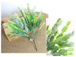 Gałązka 2szt liści ala KAKTUS wys. 38 cm 5 łodyg ZIELONY cieniowany MD-071A