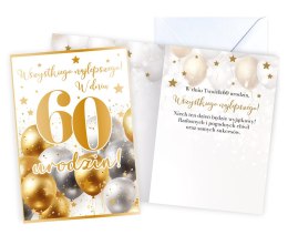 Karnet PR-573 Urodziny 60 (cyfry) PR-573