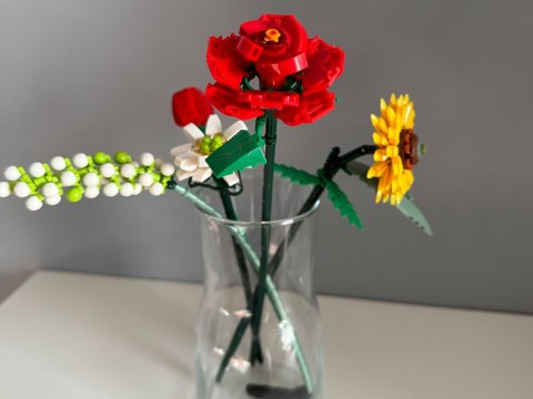 Klocki konstrukcyjne bukiet kolorowych kwiatów 568ele ZA5346