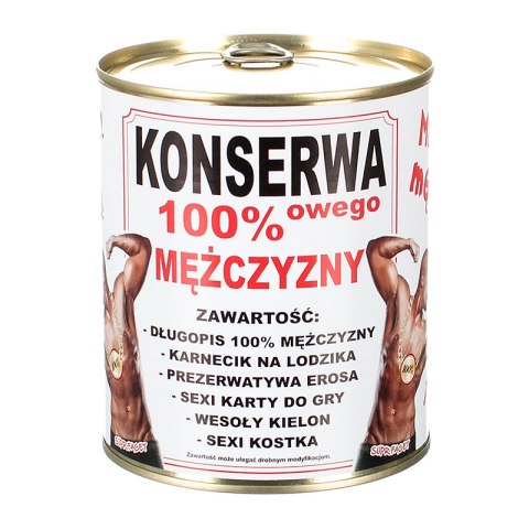 Konserwa 100% mężczyzny biała
