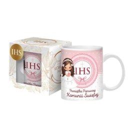 Kubek w opakowaniu Komunia - Dziewczynka Różowa 3309-KOM3