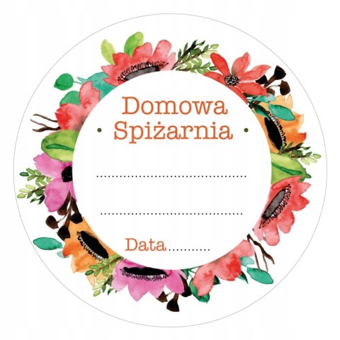 Naklejki 12szt domowa spiżarnia przetwory słoiki 55mm