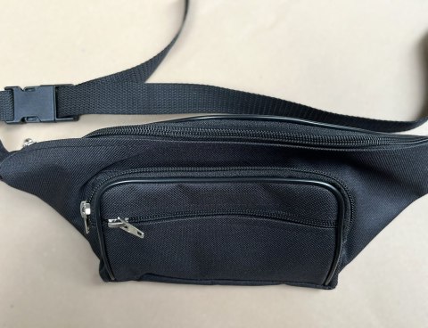 Saszetka nerka 40cm 4.2 czarna materiałowa