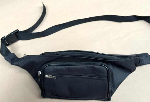 Saszetka nerka 40cm 4.2 czarna materiałowa