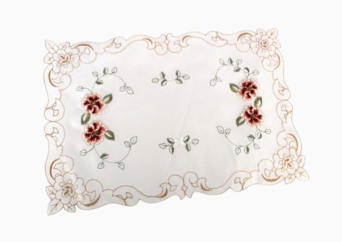 Serwetka 12szt. KWIATY wyszywane 43 x 30cm mix SN55087