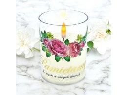 Świeczka led w obudowie z płomieniem - 10cm 