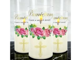 Świeczka led w obudowie z płomieniem - 15cm 