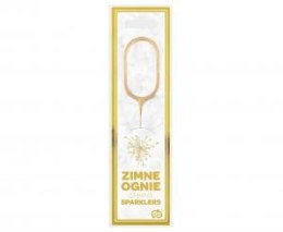 Świeczka złota cyfra 0 (zimny ogień) 17cm CS1921S-0