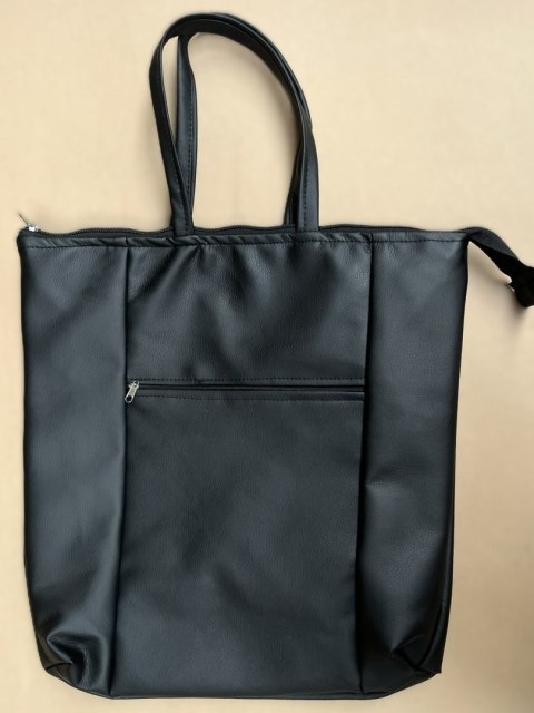 Torba czarna 14,5cm z zamkiem i kieszonką 3.4