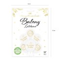 Balony komunijne biodegradowalne Komunia Święta IHS biało-złote 12cali 6szt. 127599