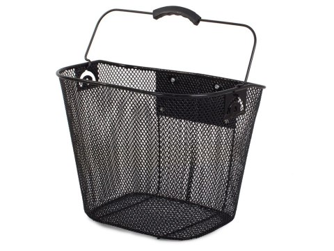 Duży kosz rowerowy metalowy koszyk do roweru click