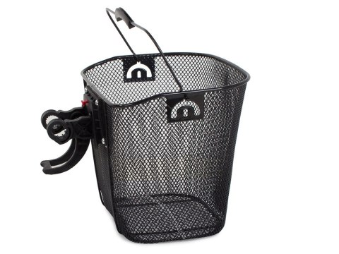 Duży kosz rowerowy metalowy koszyk do roweru click