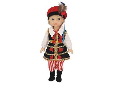 Lalka chłopiec 38cm KRAKOWIAK w stroju ludowym z polskim głosem śpiewa i mówi po polsku twarda