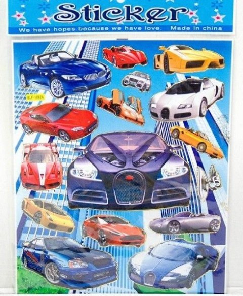 Naklejki 10szt. SAMOCHODY Nakl-0000/BLF-1092A