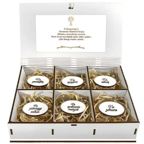 Pudełko dzielone na gadżety pieniądze KOMUNIA - Kielich 3307-KOM6