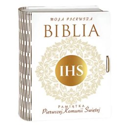Pudełko na Biblię - Pamiątka I KOMUNII Świętej - Złoty IHS 3341-KOM5