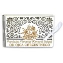 Pudełko na pieniądze banknotówka KOMUNIA - od OJCA CHRZESTNEGO - Ażur 3302A-KOM1B-OC