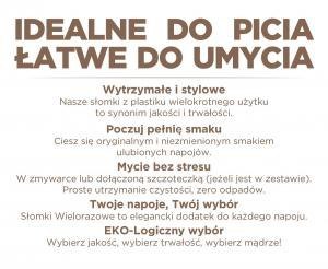 Rurki (słomki) wielokrotnego użytku mix kolorów 7,5 x 190 mm / 200 szt. RW-KR02