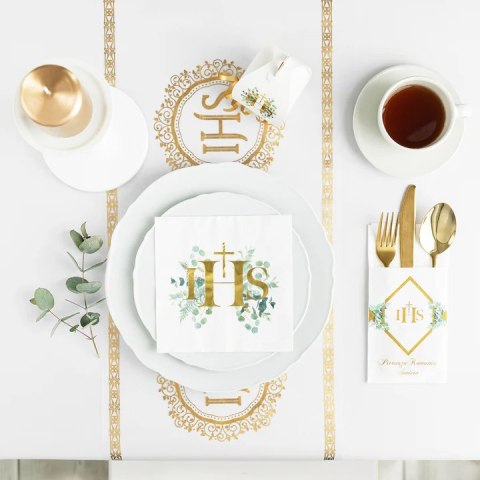 Serwetki komunijne IHS Eukaliptus 10szt. 140895