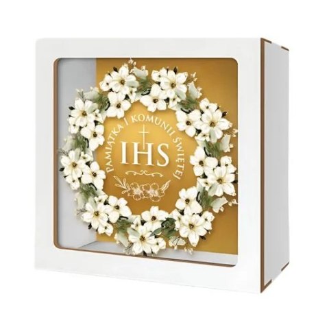 Skarbonka z okienkiem KOMUNIA - Wianek 3301-KOM2