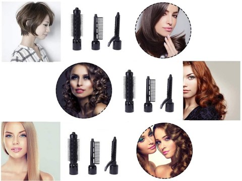 Suszarka lokówka do włosów szczotka zestaw 4w1 24222