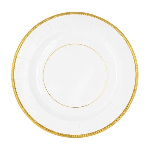 Talerzyk papierowy Elegant Gold 8cali 6szt. 155196