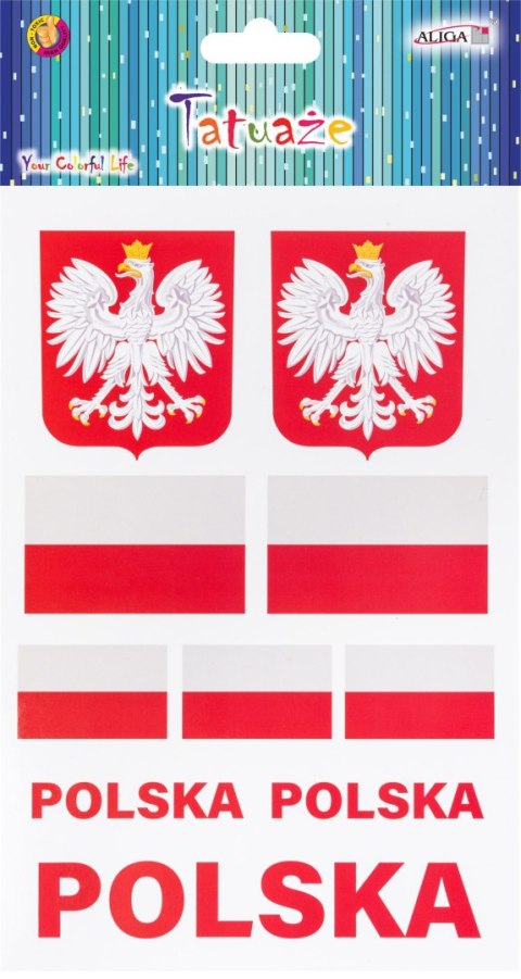 Tatuaże do ciała rozm. 14 x 21cm POLSKA TAT-0673