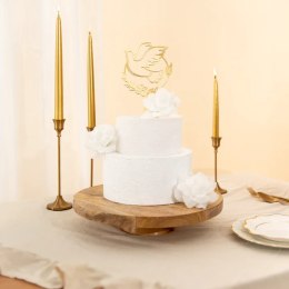 Topper Komunia Święta Gołąb lustrzany złoty 161777